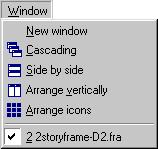 2.3.8 Window New Window This function opens a new window with the same example thus giving opportunity for the user to have several pictures, belonging to the same example, visible at the same time.