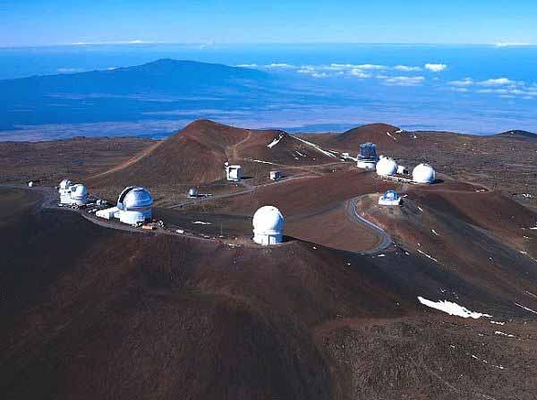 Mauna Kea Summit Observatories 4206 meters / 13,796 feet elevation tallest mountain in Pacific Ocean Global center of Earth-based astronomy