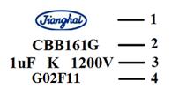 Ratings for CBB 161G IG series UR (V) 1200VDC (500VAC) 3B CR (µf) dv/dt (V/μS) Î (1) Rs (2) (mω) Imax (3) 70 C W H T Ordering Code 0.33 800 264 11 11.4 42.5 28 24 FCS3BIG334**FA****14*E3 0.
