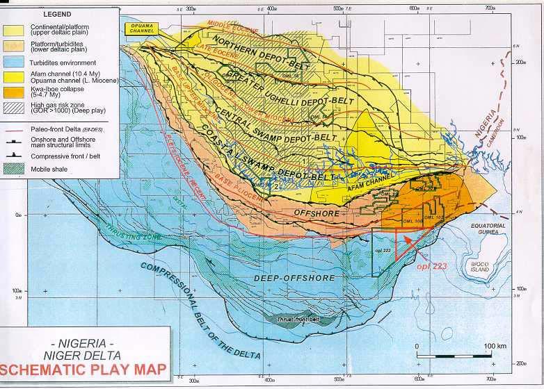 Geology and Stratigraphic setting of the Niger Delta The Niger Delta, on the passive western margin of Africa, has been described as a classic example of continental-margin structural collapse under