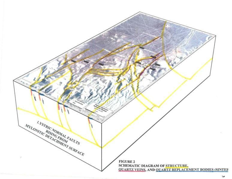 Project - Capricornio Epithermal veins (Au, Ag) - Geological mapping - Structural model -