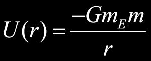 Near the surface of the earth, U(r) can be approximated by the red line - it is nearly linear, so mgδh is an accurate expression for the change in gravitational potential energy.