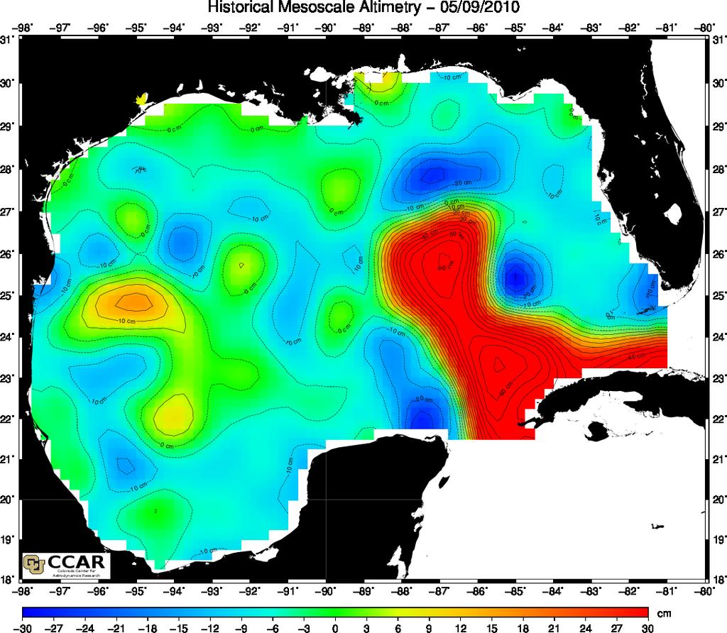 Gulf of Mexico Circulation Figure: Sea Surface