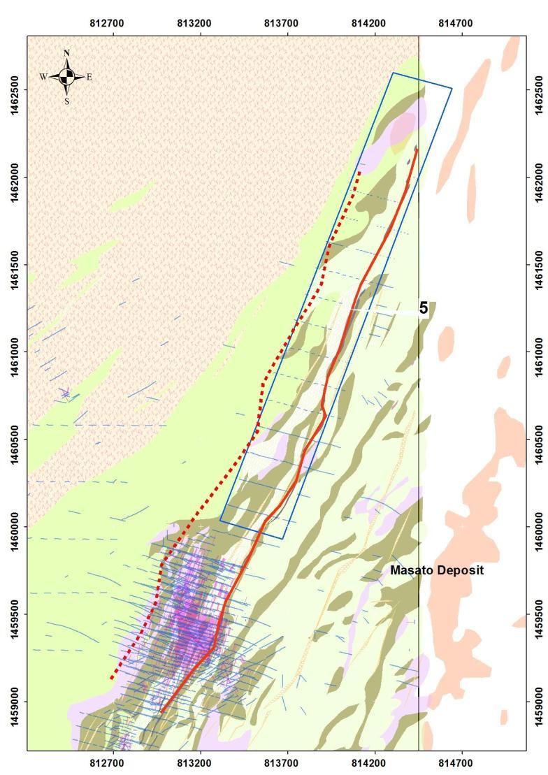 MINE LICENSE EXPLORATION THE CORRIDOR and AYOUB S Northerly trending extension of Sabodala pit Ayoub s Thrust Mylonite Shear Zone 1,700m