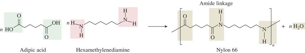 Condensation Polymers Polymer versions of these reactions generate