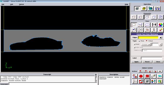 Step 1: Face Figure 2. 4. View of the face Figure 2. 4. shows the view of the surface in direct vicinity of the vehicle.