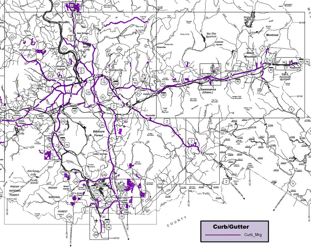 Curb and Gutter Project: ADA Assessment Request for materials to support materials County Maps Adopted in the assessment Python used to add
