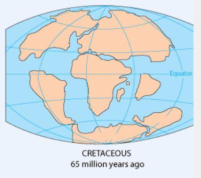 Pangaea supercontinent, 65 ma bp USGS