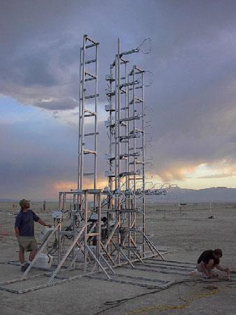 Figure. Photograph of the field study setup at the SLTEST facility on the salt flats in Western Utah.