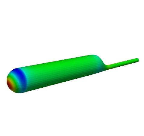 5 OpenFOAM 3D-PURLES Figure 7: Pressure contours at α = 12 0 (k ε model, Re=1.4 x 10 6 ) 2. Conclusion The capability of OpenFOAM has been established to simulate flow past MAV configuration.