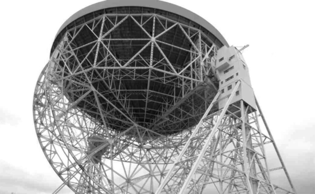 18. The image shows the Lovell Radio Telescope at Jodrell Bank in Cheshire.