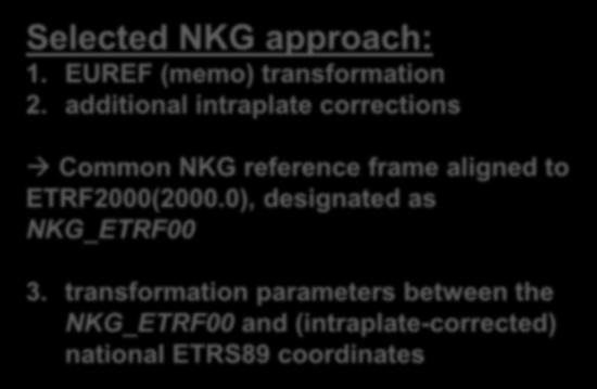 NKG2008 campaign ITRF2008(2008.75) EUREF: P IERS (2008.75) ITRF2000(2008.75) P EUREF (2008.75) ETRF2000(2008.75) V NKG_RF03vel 1 NKG2003: 2a P IERS (2008.75) ITRF2000(2008.75) 2b ITRF2008(2000.