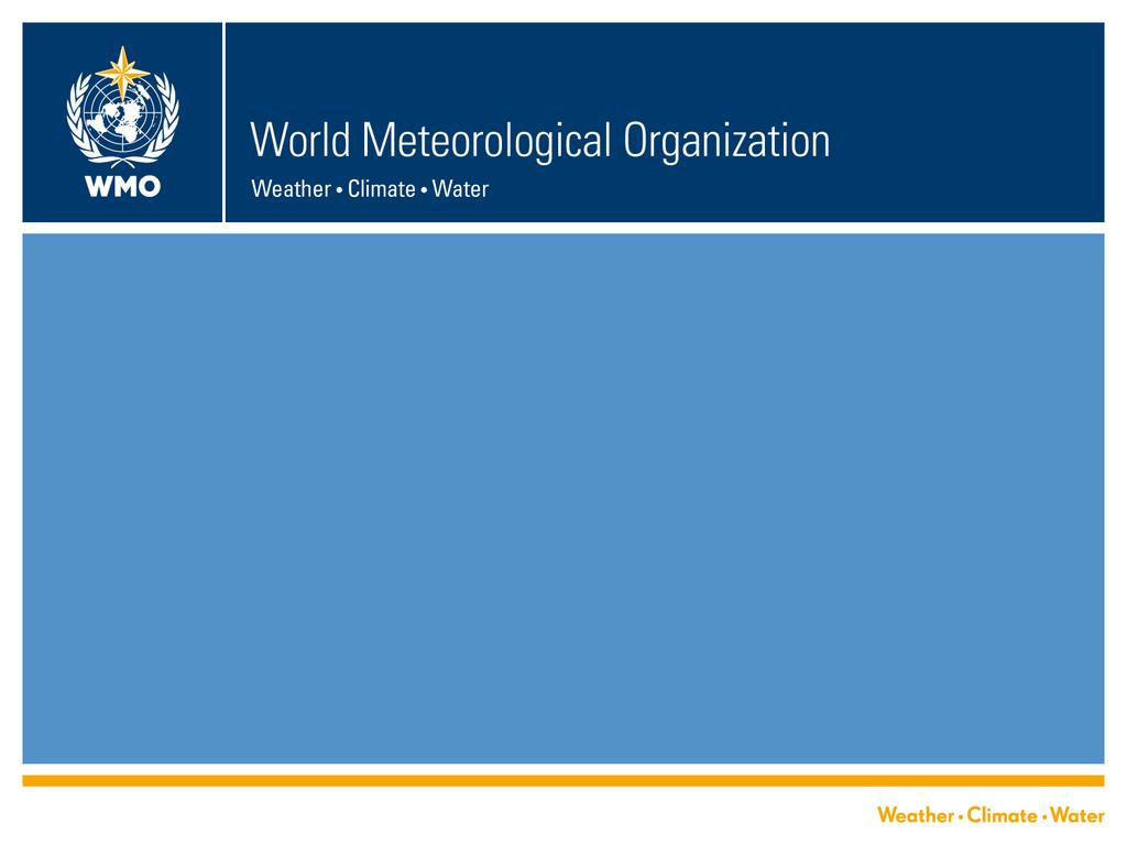 WMO Seamless Data-Processing and Forecasting