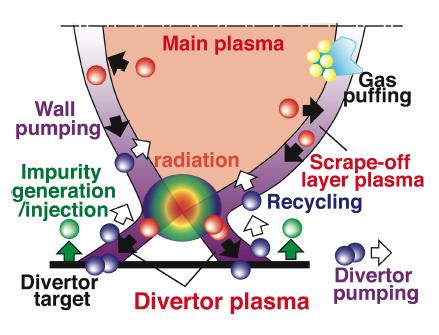 Importance of Edge Plasma Simulation To understand the complex system of plasma edge in! fusion devices, numerical simulations are indispensable.