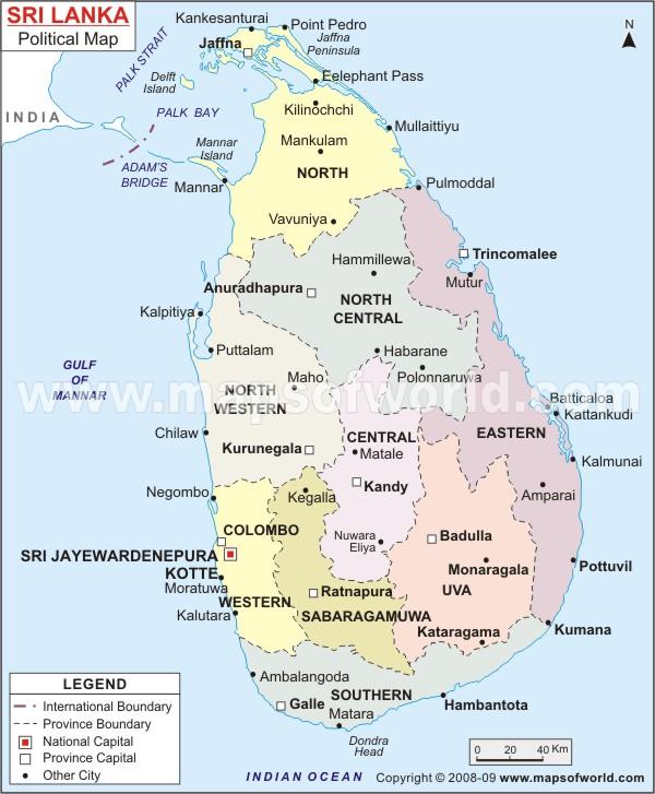 Capital city Sri Jayawardenapura Kotte Commercial City - Colombo Land Area - 65,525 Sq km Population 22 Million Due to the location of Sri Lanka, within
