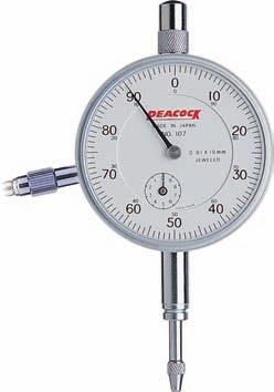1 Standard Dial Gauges JIS B 70 mm 1 Standard Dial Gauges Dial Gauges are widely used manufacturing plants. The stem, made of SK quench hardened with strength, is malfunction-free due to fastening.