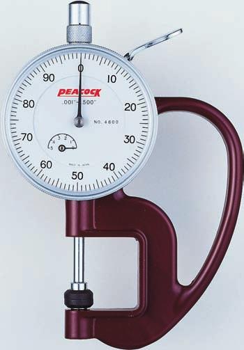 4 Dial Thickness Gage Designed for quick and accurate measurement of small parts, sheet metal, paper, fabric, etc.