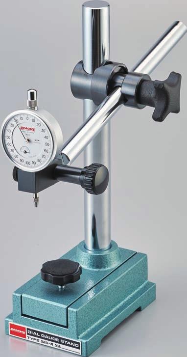 9 Dial Gauge Stands Renewed Stand designed for precision measurement of standard dial gauges, lever dial gauges and lever electric micrometers, rigid in construction and easy in fine