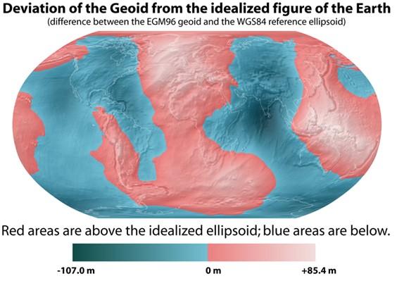 Geoid The figure bottom interprets the differences called undulation between geoid and WGS84