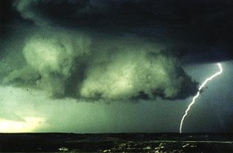 Tornadoes The wall cloud is a low-hanging, rotating feature