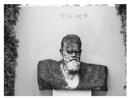 Boltzmann Entropy Boltzmann s tomb, Vienna, Austria The entropy S of a macrostate is k times the natural logarithm of the number W of microstates corresponding to that macrostate.