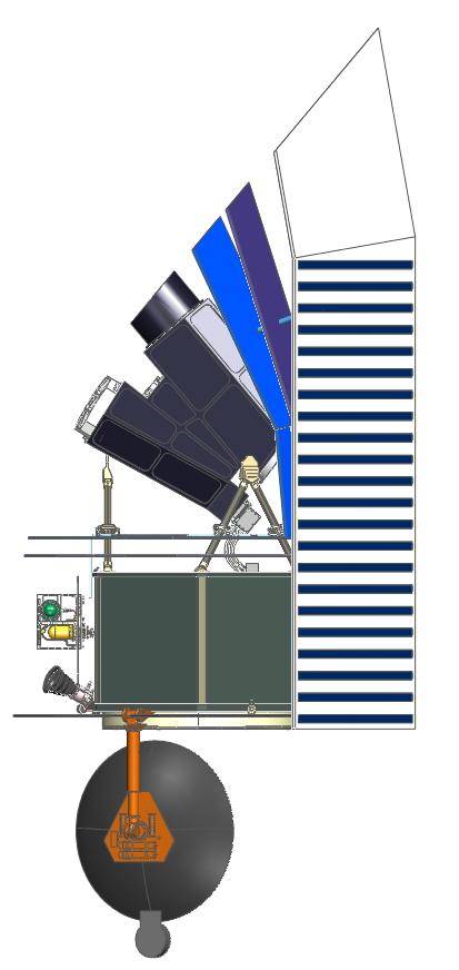 The Sentinel Spacecraft BODY FIXED SOLAR ARRAY TWO STAGE ARRAY THERMAL SHIELD INSTRUMENT BI-POD