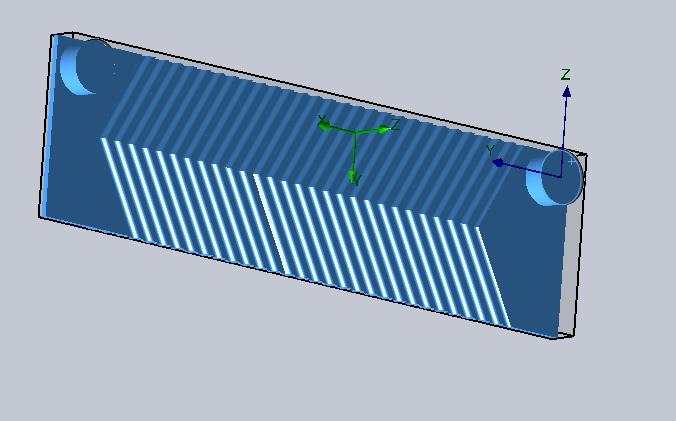7. CFD SIMULATION 7.1 MODEL 7.1.1 Plate Model and Fluid Domain Creation The first step of numerical simulation is creating model of corrugated plate and then creation of fluid domain between two plates.