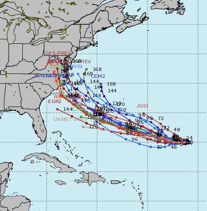 Track Models (Florence) Florence will move generally west-northwest this week, but computer models are still