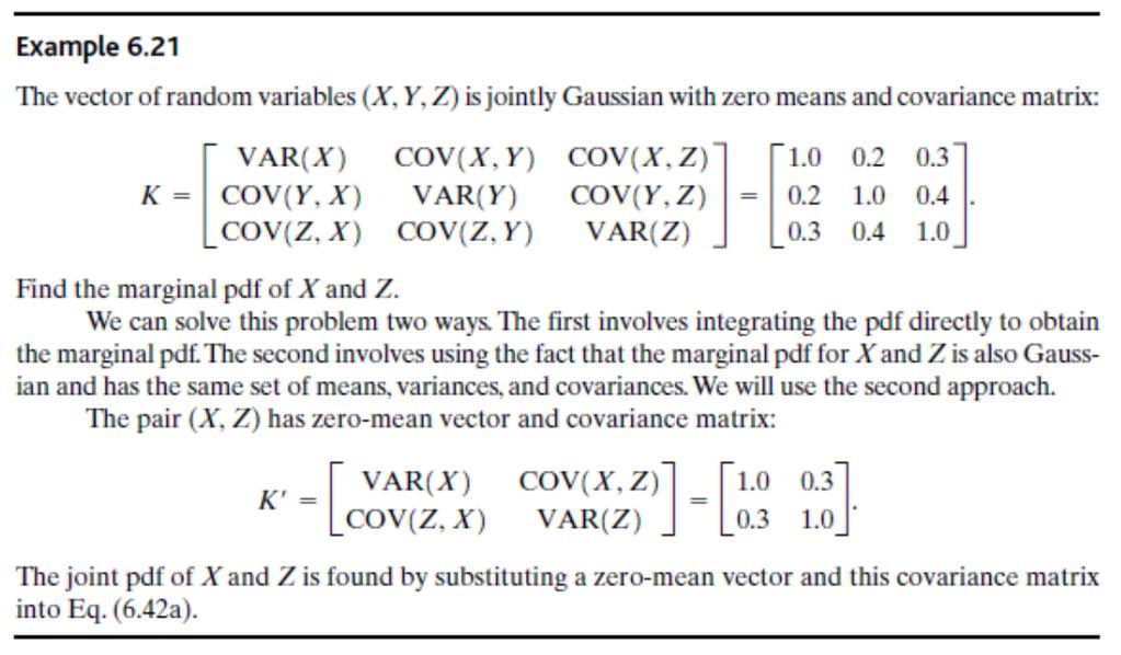 6.4.1 *Linear Transformation of Gaussian Random Variables 6.4. *Joint Characteristic Function of a Gaussian Random Variable Notes and figures are based on or taken from