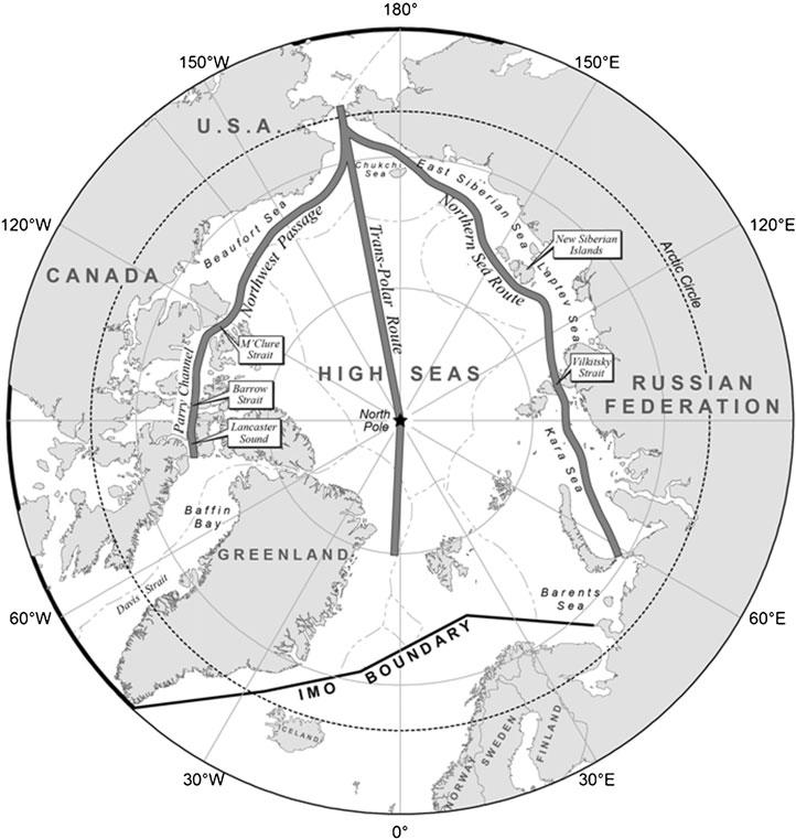 the entire circumpolar region, the current exclusive economic zones (EEZs) of the five Arctic Ocean coastal states (Canada, Greenland/Denmark, Norway, Russia, U.S.
