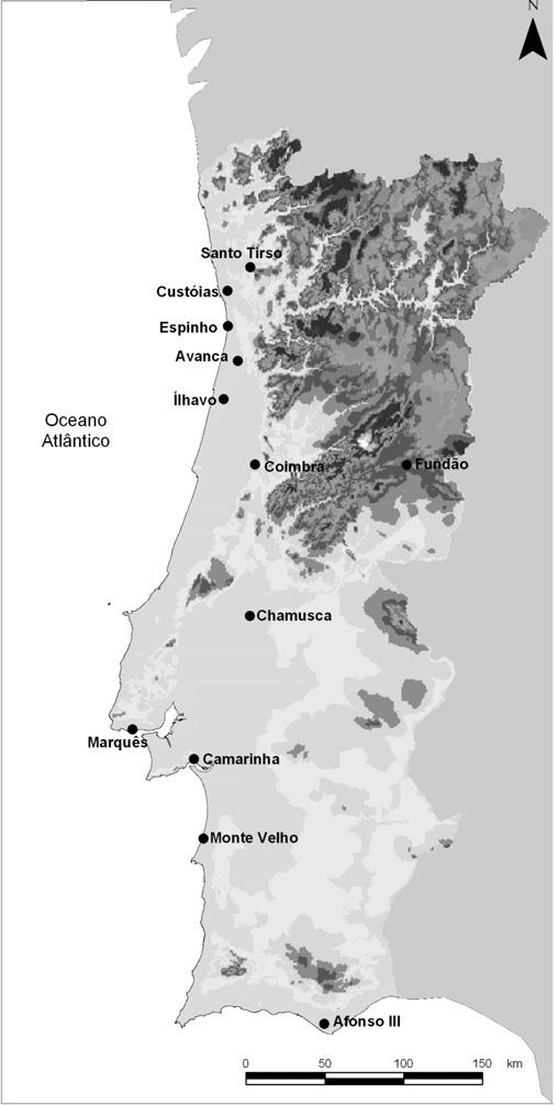 28 Air Pollution XV Figure 1: Simulated domain for Continental Portugal (350 x 750 km) with the location of air quality (left) and meteorology (right) monitoring sites. 3.