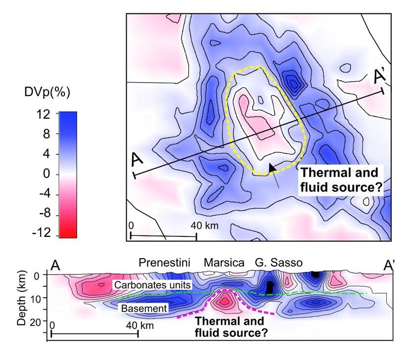 Advective heat transport associated to regional Earth degassing in central Apennine