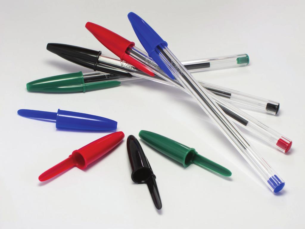 4 8. Figure 1 shows ballpoint pens produced by injection moulding. Figure 1: Ballpoint pens produced by injection moulding [Source: 4 Bic Cristal pens and caps by Carlos Delgado.