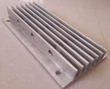 Fig.1 f) 3 perforations of dia.10mm perforated fin 2.2 Experimental set-up Fig.1 g) solid fin The tested fin arrays are machined from aluminum 6063 material with a thermal conductivity of 130 W/m.