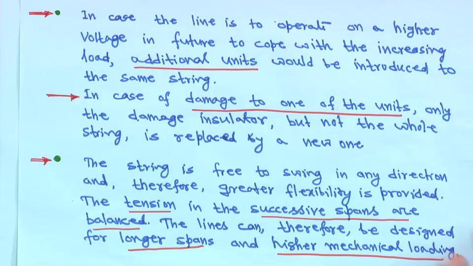 (Refer Slide Time: 23:42) Second thing is in the case the line which operate on a higher voltage this is another advantage is there if the in case the line is to operate on a higher voltage in future