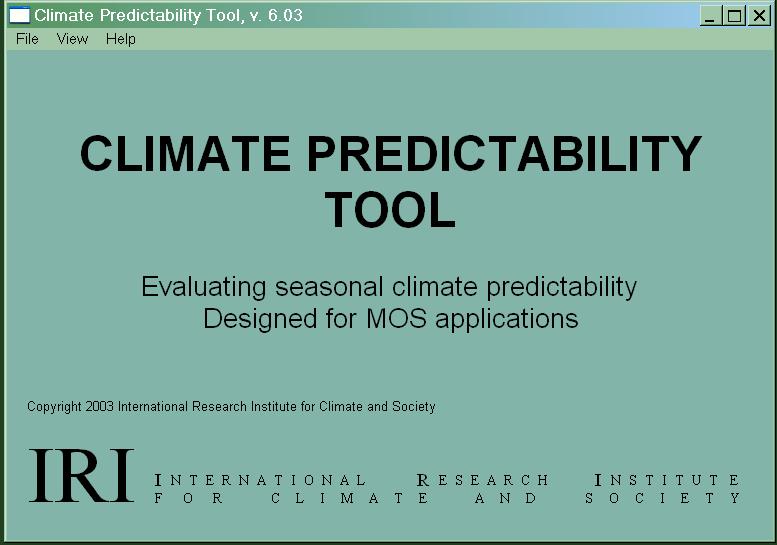 Climate Predictability Tool (CPT) CPT is designed