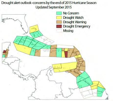 alerting Long Term Drought at end of Wet/Huricane Season based on SPI 12 Month