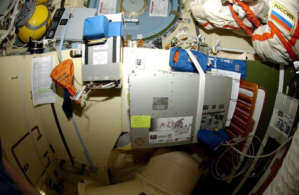 LAZIO and Alteino detectors on ISS (2005) To ISS Grounding PCMCIA card