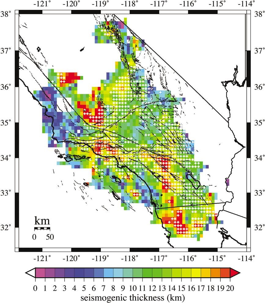 946 J. J. Nazareth and E. Hauksson Figure 6. Smoothed seismogenic thickness for all regional bins.