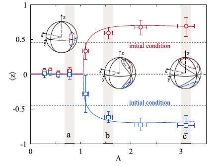 Experimental Observations Bifurcation at Λ = 1 T.