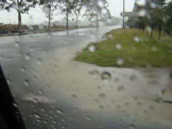 Rain The following guidelines help reduce the risk of driving in rain: Rain can cut your visibility down to 30 m (100 ft.