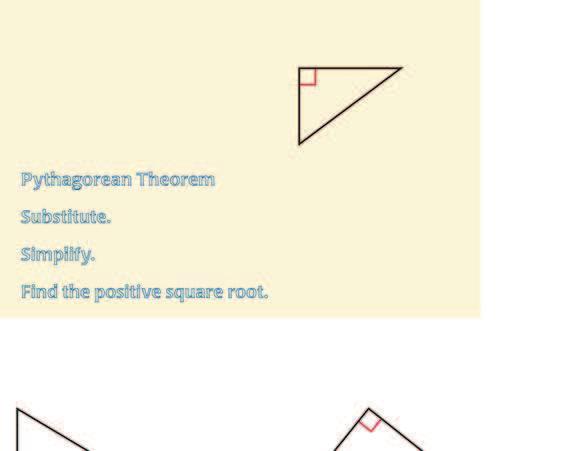 7.1 pply the Pythagorean Theorem pp. 433 439 M P L Find the value of.