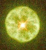 star Glowing gas shell Lasts ~50,000