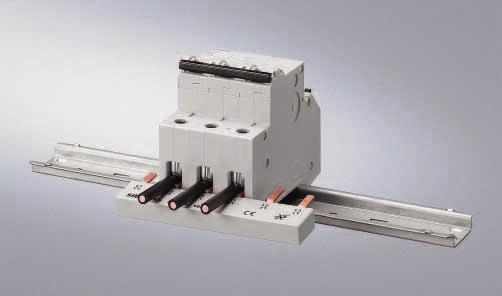 Benefits Between the devices, the busbar, located at the bottom and behind the conductor, provides an optimum wiring space with easy view of the inserted conductor.