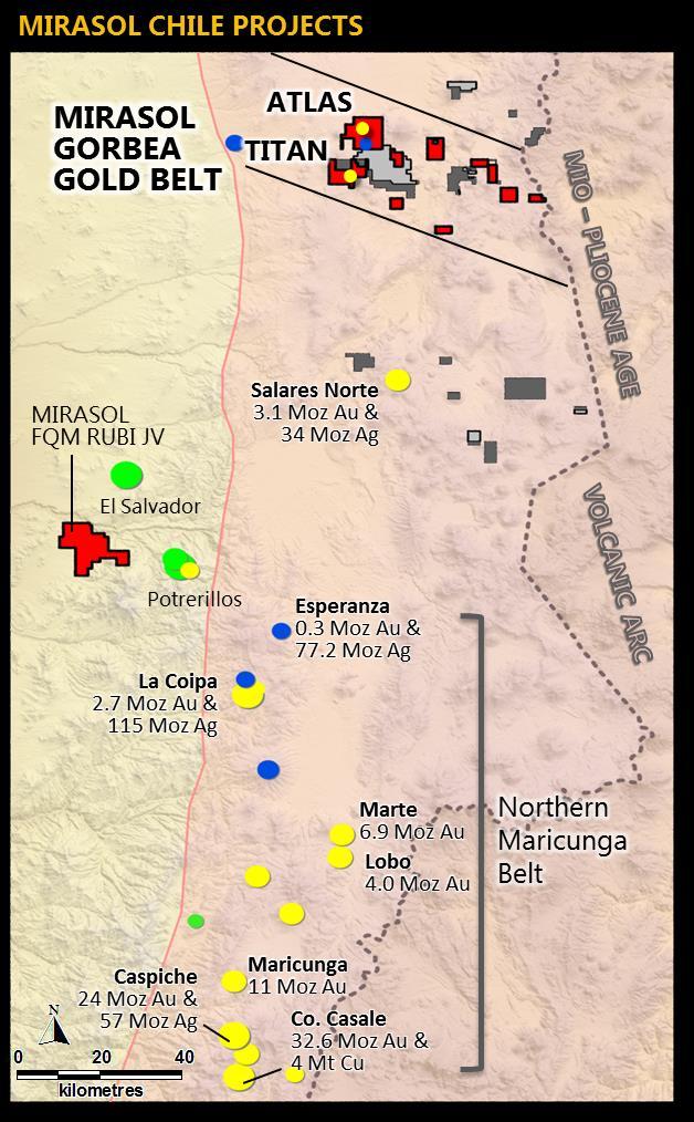 Mirasol Chilean Gold Silver Copper Projects Rubi JV with First Quantum