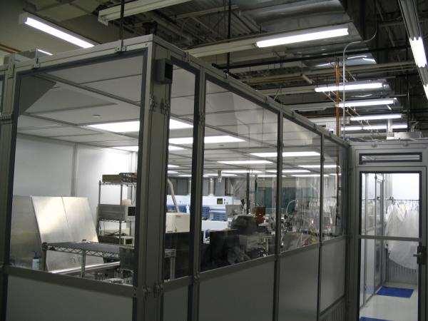 Clean Room Enclosure At Penn State we selected class 100,000 as a cost effective solution Modular Hard Wall 1000 square feet.