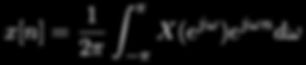 Discrete-Time Fourier Transform (DTFT) X(e j!