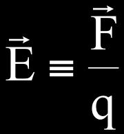 Electric Fields The force, F, on any charge q due to some collection of charges is always proportional to q: