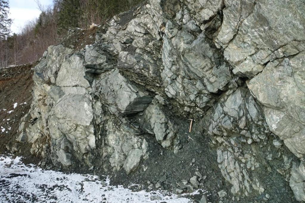 Rock quarry in greenstone outside Trondheim
