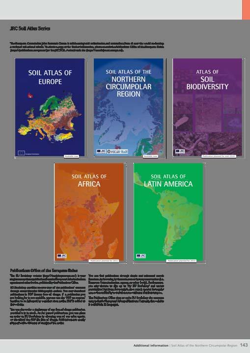 JRC Editorial Plan for the Soil Atlas Series: The way forward!